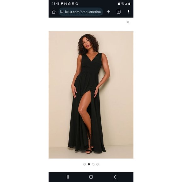 Lulus Black Maxi Dress Size XL - Picture 1 of 5